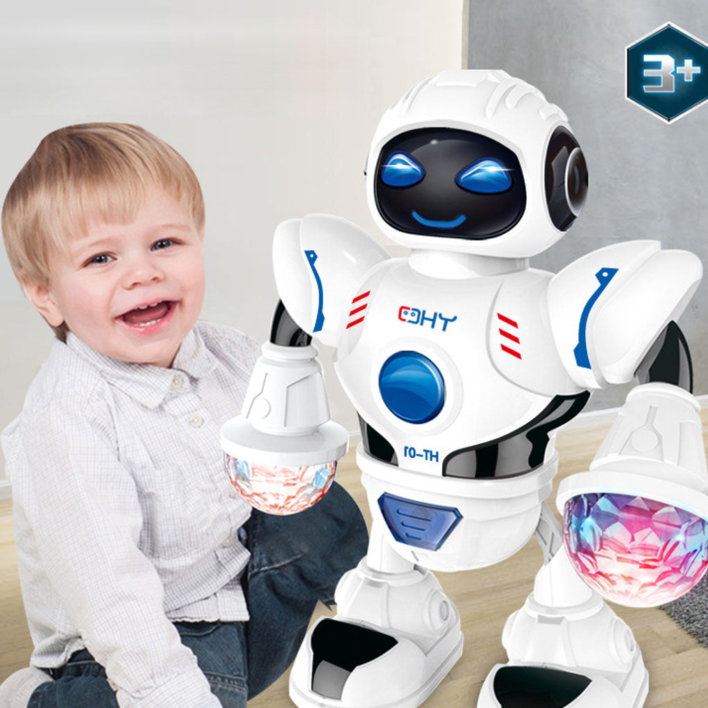 TureClos Electronic Light Music Dancing Robot Kids Walking Dancing Singing Musical Colorful Children Robot Toy
