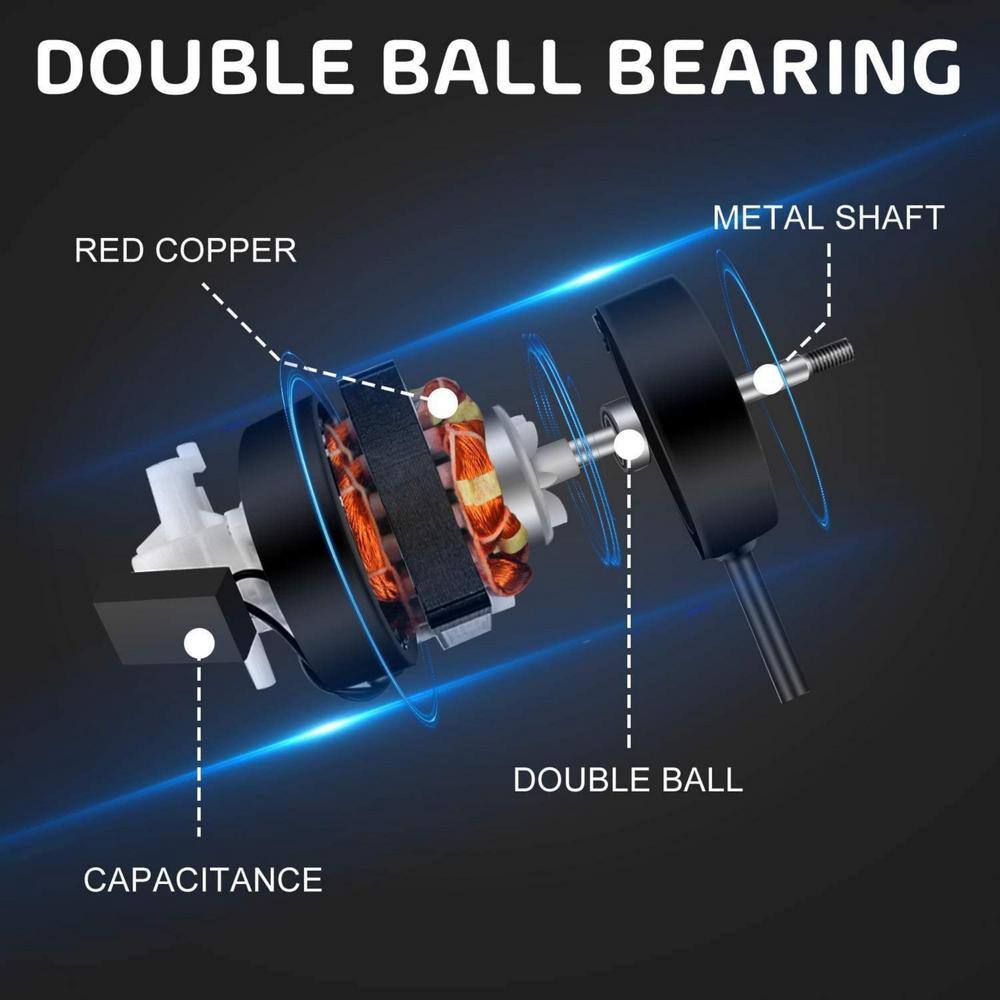 dubbin 24 in. 3-speed Switches industrial Wall-Mount Fan in Black with Adjustable Tilt FXFAN-7034