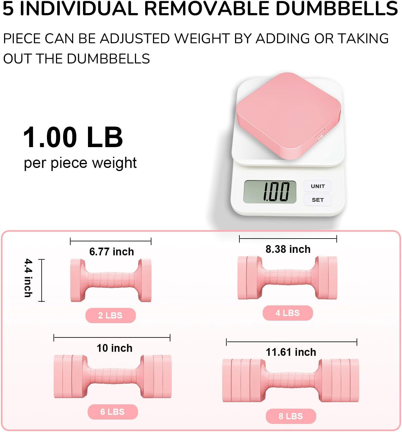 여성/남성용 16LB/20LB 조절식 덤벨 세트, 가정용 헬스장 운동 및 근력 훈련 장비로 사용하기 좋은 2개 세트입니다.