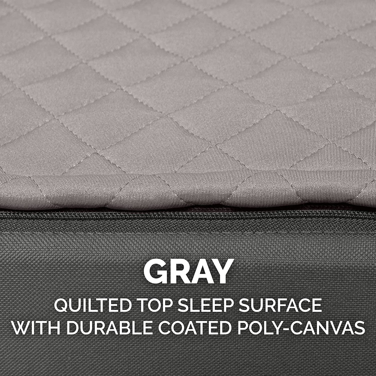 Furhaven Large Orthopedic Dog Bed Water-Resistant Indoor/Outdoor Quilt Top Convertible Mattress w/ Removable Washable Cover - Gray， Large Convertible Quilt Top (Gray) Large Orthopedic Foam