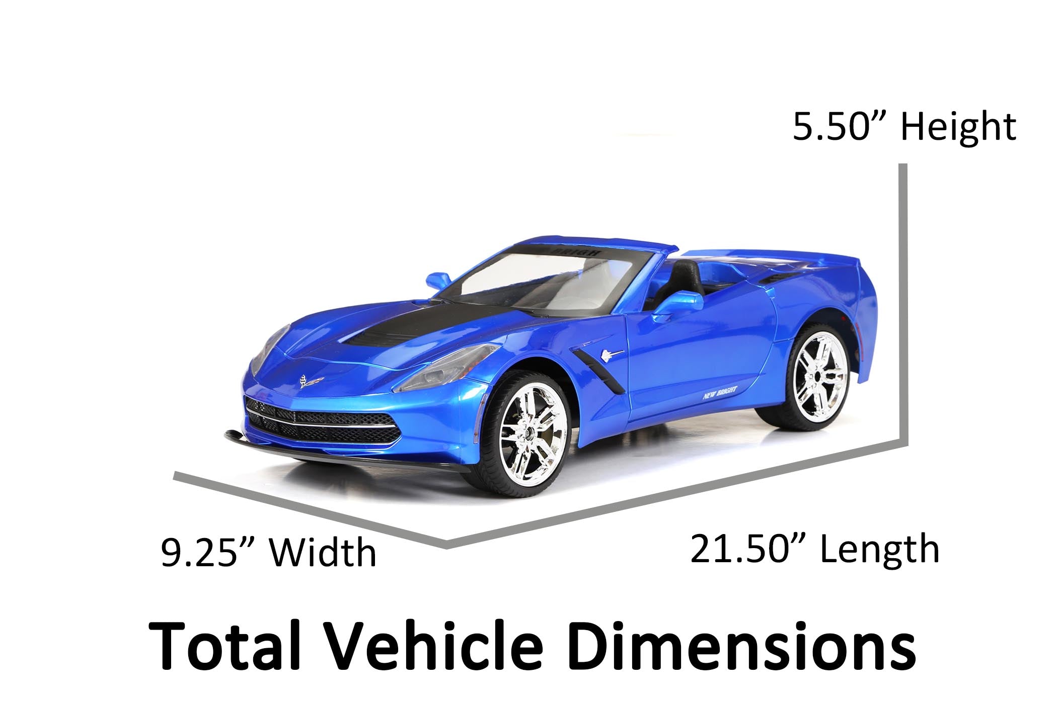 New Bright (1:8) Corvette Battery Radio Control Sports Car， 60816U-B