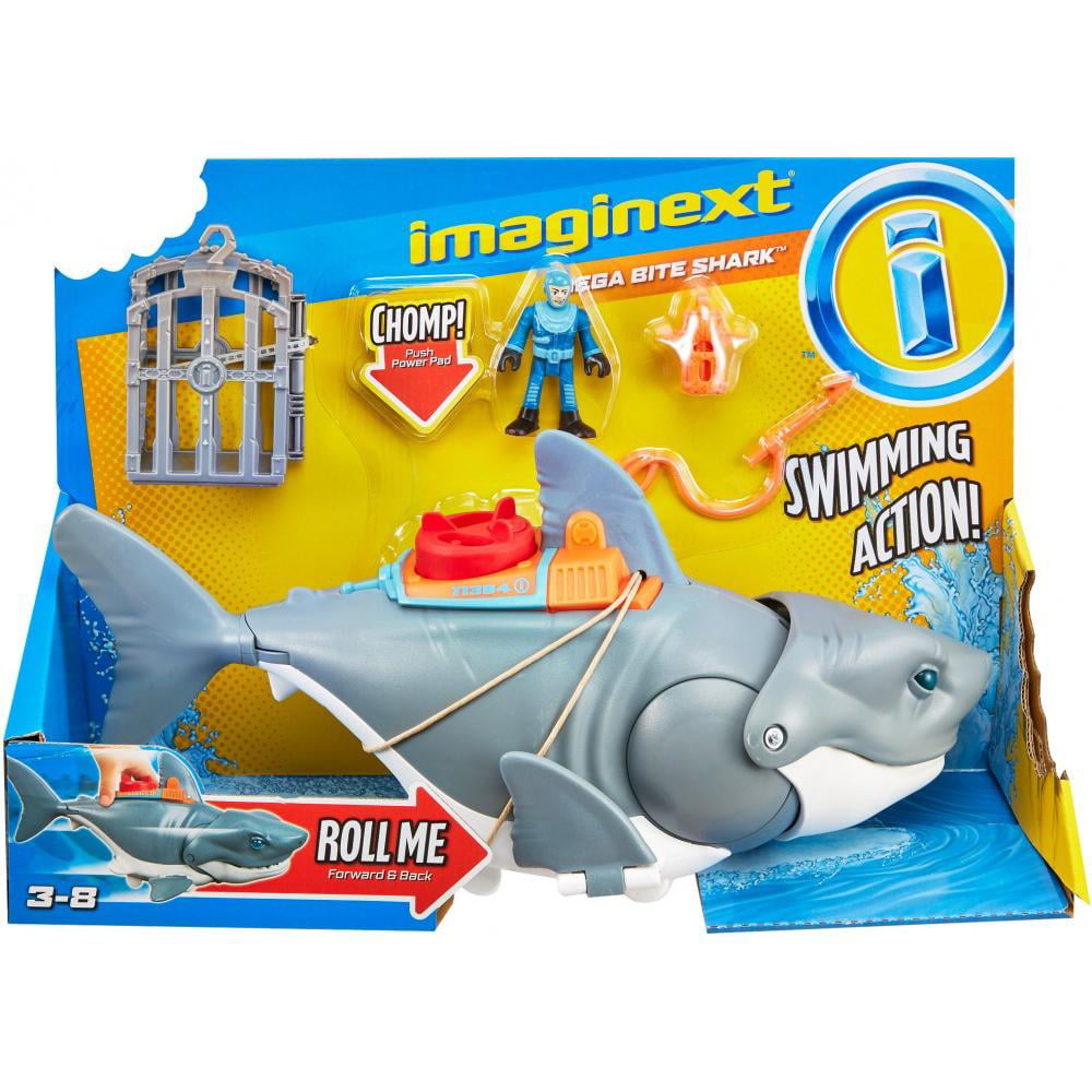 Imaginext Mega Bite Shark Figure with Chomping Action Playset