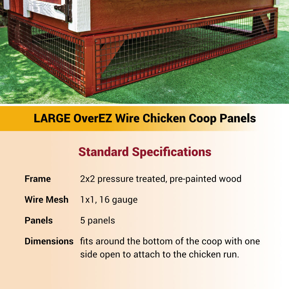 Large Wire Chicken Coop Panels - OverEZ Chicken Coop