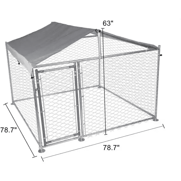 MoNiBloom X-Large Heavy Duty Outdoor Pet Kennel Dog House Cage Pet Resort with Water Resistant Cover and Secure Lock Mesh