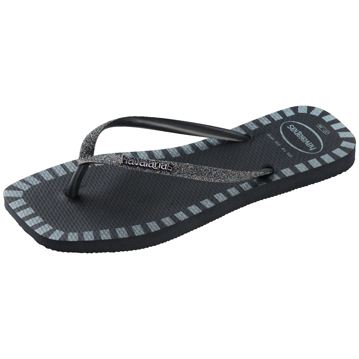 Chinelo Havaianas Slim Square Glitter Contour