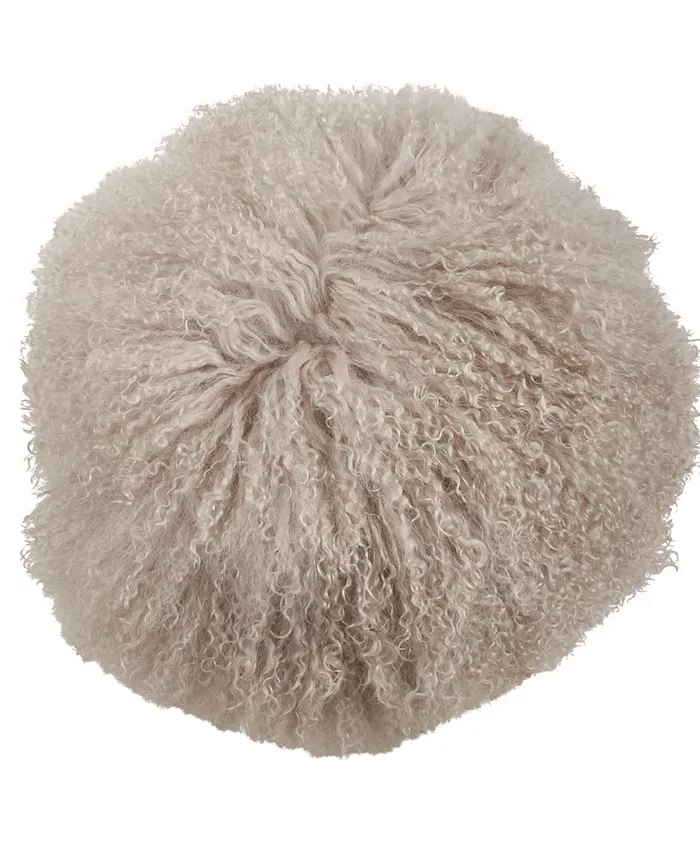 Saro Lifestyle Lamb Fur Decorative Pillow， 13