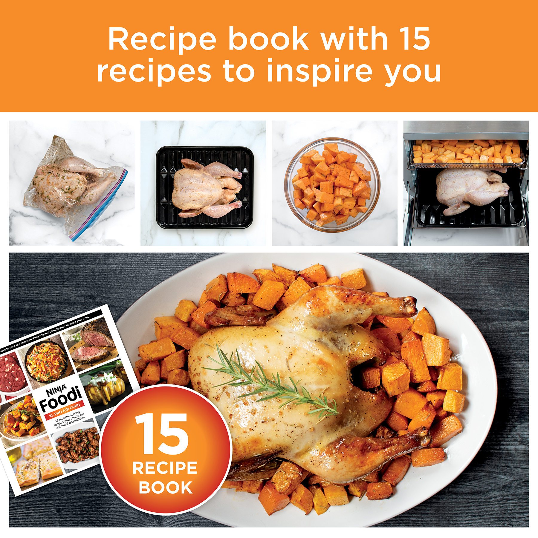 Ninja Foodi 8-in-1 XL Pro Air Fry Oven， Large Countertop Convection Oven， DT200