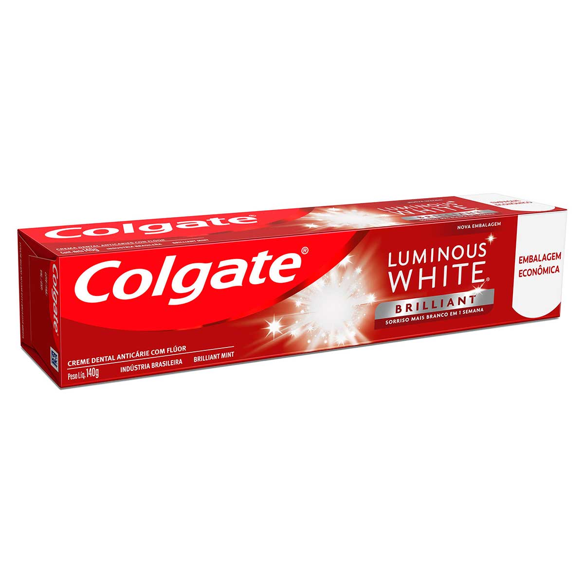 Creme Para Clareamento Dental Colgate Luminous White Brilliant Mint 140g