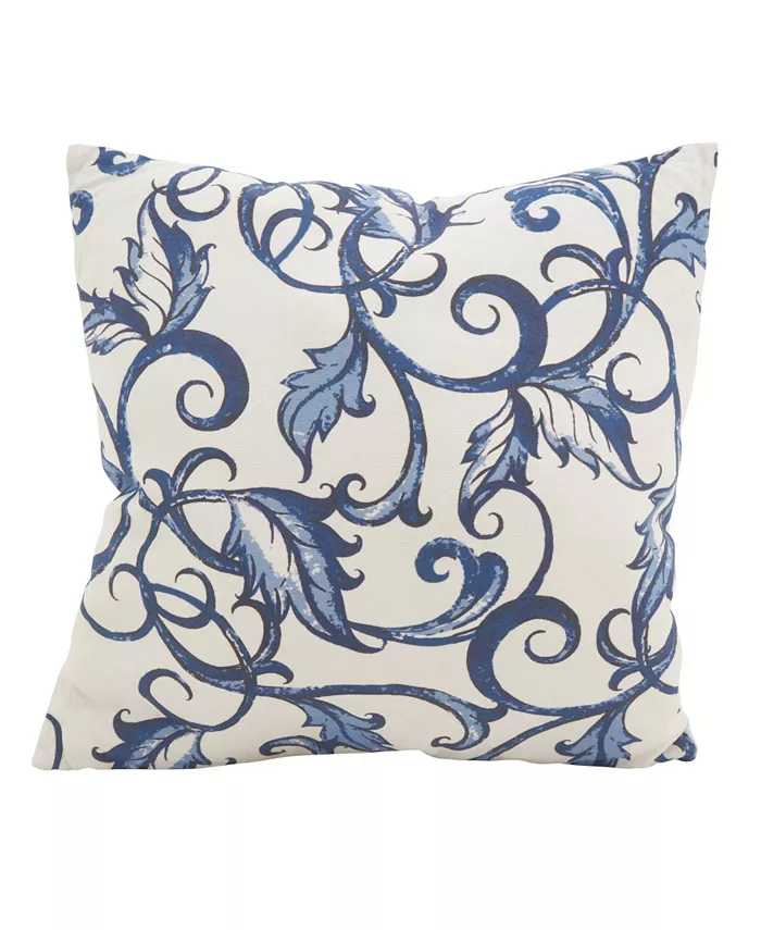 Saro Lifestyle Scrolling Vines Decorative Pillow， 18