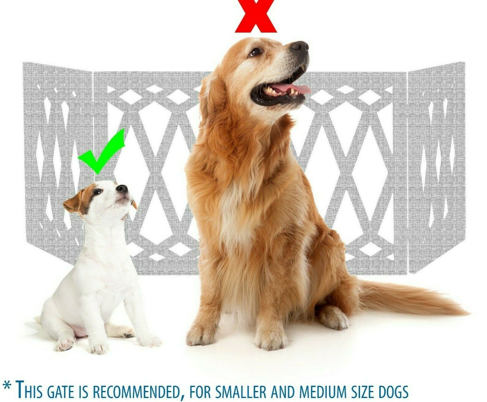 Freestanding Folding Gate | Expandable Wooden Fence for a Small to Medium Pet Dog | Limits Pup's Access to Stairs， Doorways， Hallways (Black， Diamond Print)