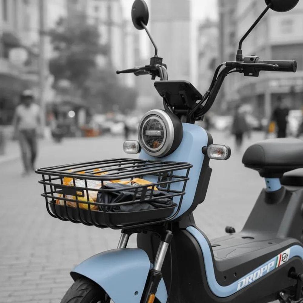 Bicicleta Eletrica Scooter Aro 14 Dropp 650w - Único-Preto+Azul