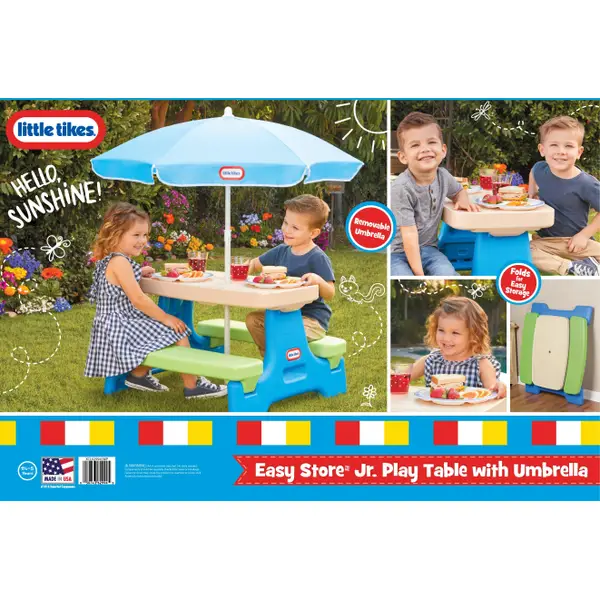Little Tikes Easy Store Picnic Table with Umbrella