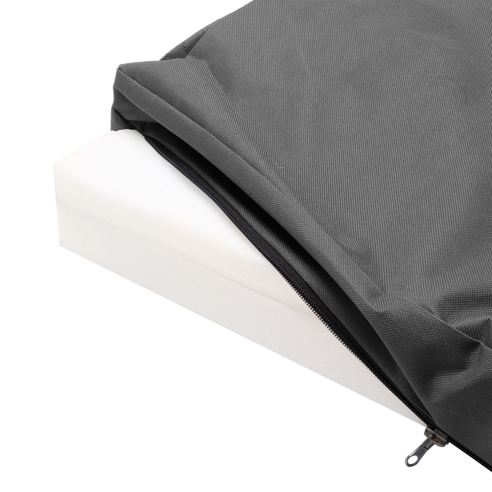 FurHaven | Deluxe Convolute Orthopedic Oxford Indoor/Outdoor Water-Resistant Pet Bed for Dogs and Cats， Stone Gray， Jumbo Plus