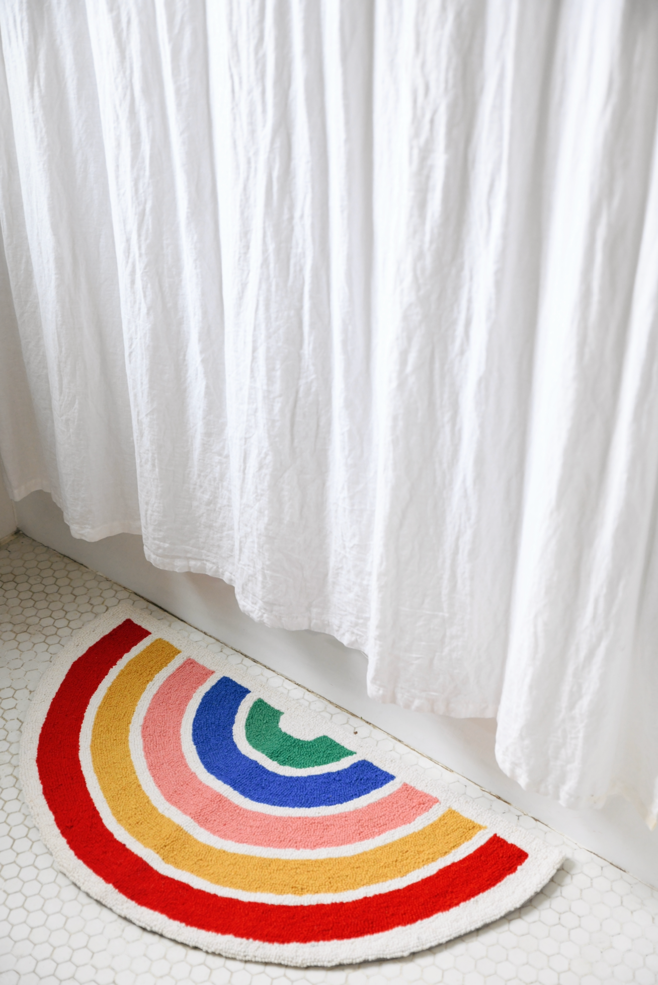 Shaped Rainbow Hook Rug
