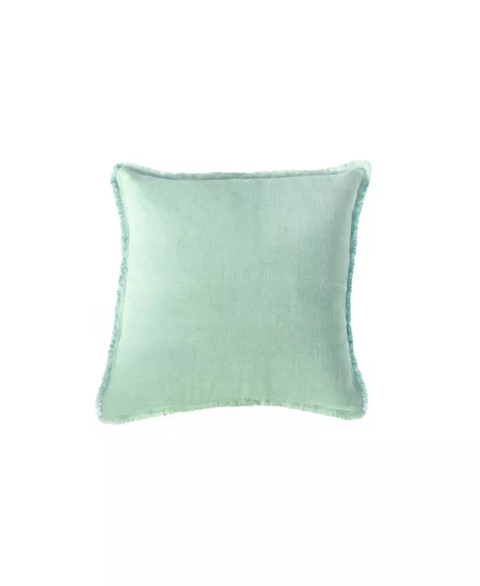 Anaya Home Mint Green Linen Down Alternative Lumbar Pillow