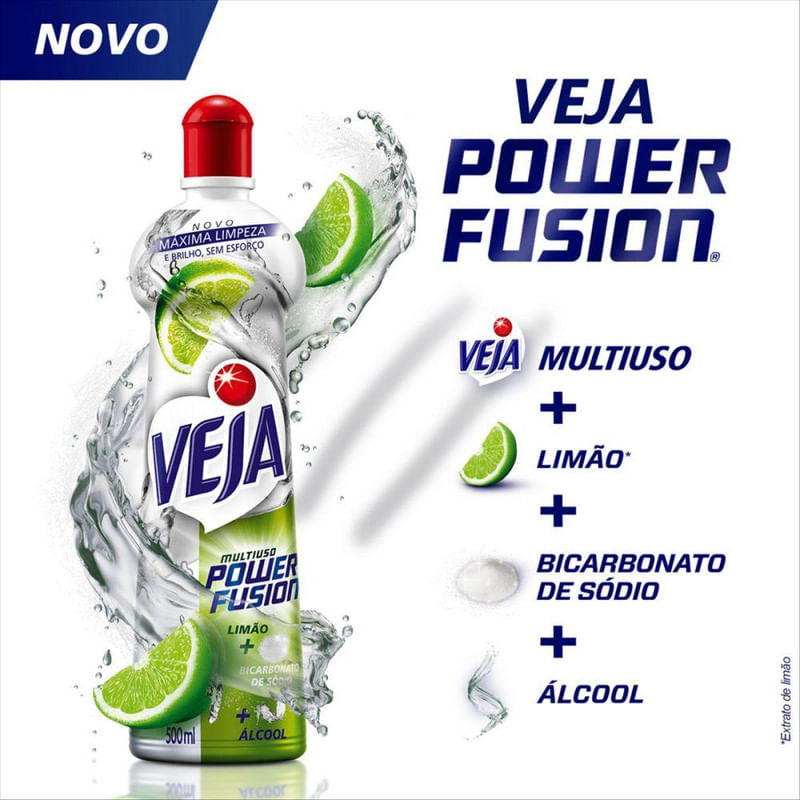 Limpador Multiuso Veja Power Fusion Limao 500ml
