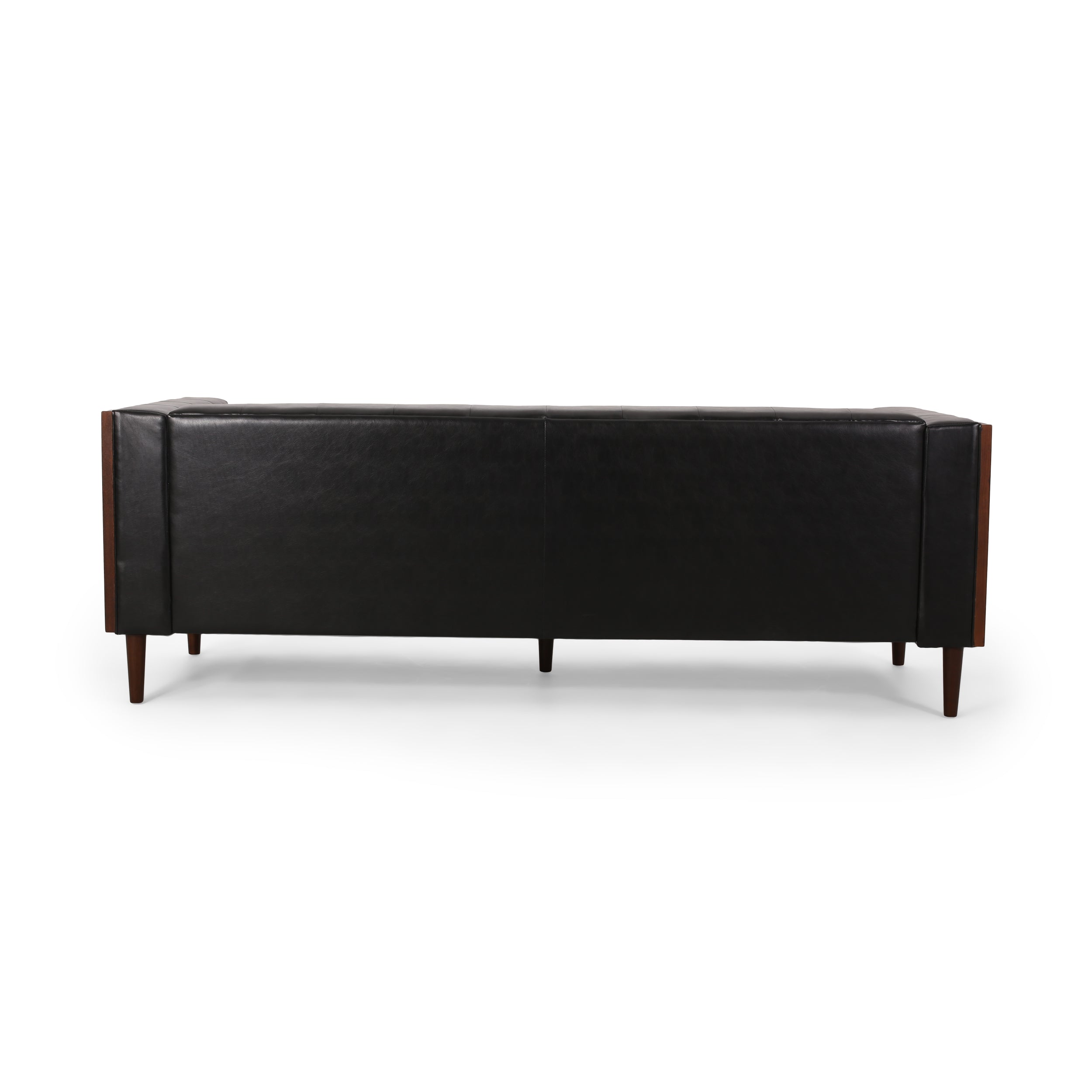 Neilan Contemporary Tufted Deep Seated Sofa with Accent Pillows