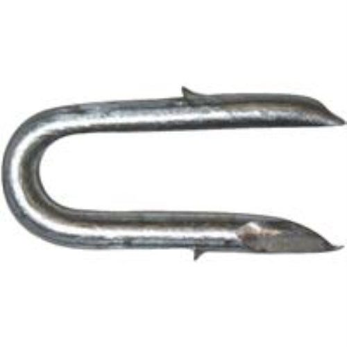 PrimeSource 1-1/4 In. 8 ga Single Barb Galvanized Fence Staple (90 Ct., 1 Lb.)