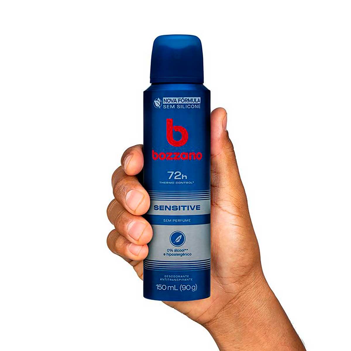 Desodorante Sem Perfume Antitranspirante Aerossol Masculino Bozzano Sensitive 150ml