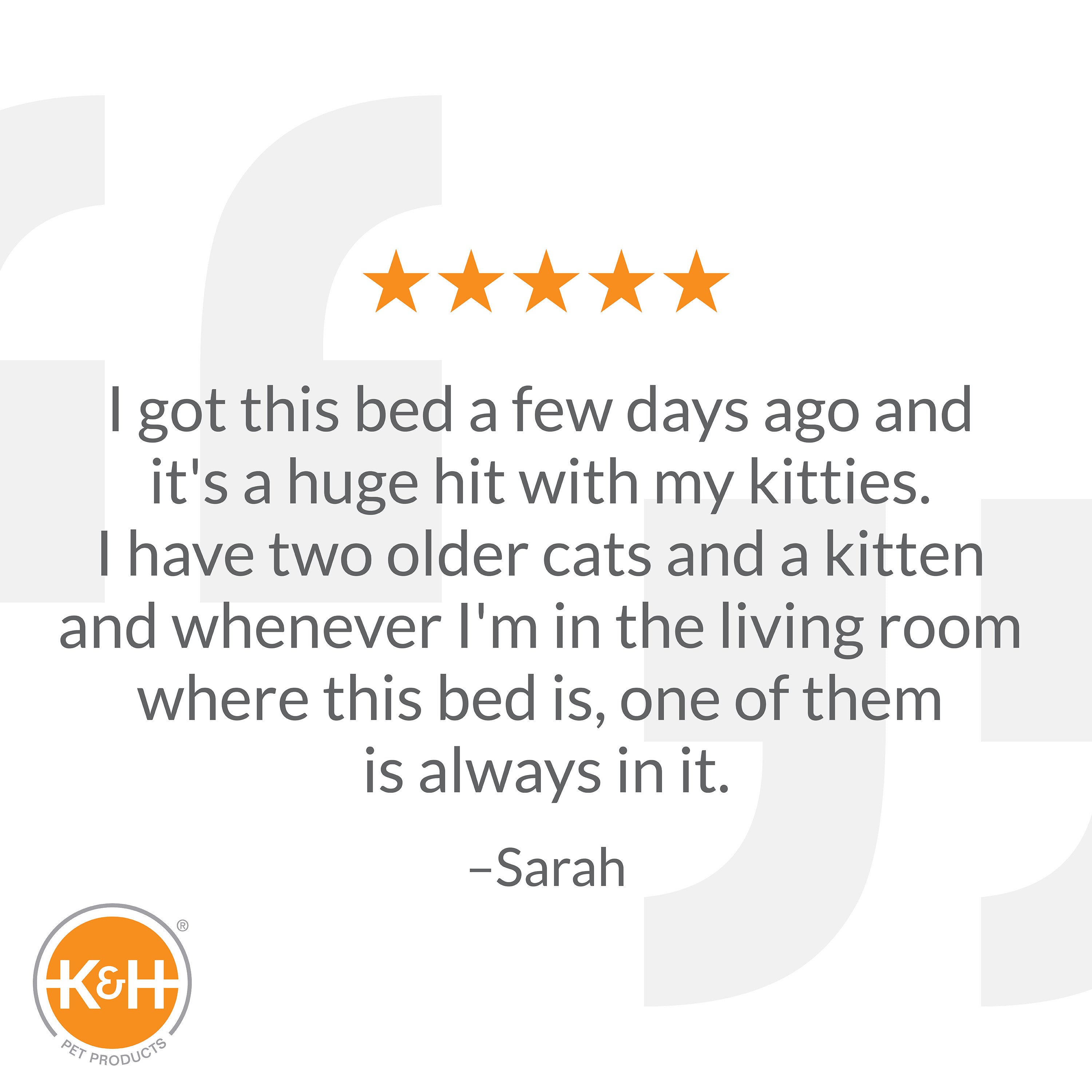 KandH Thermo Pod Pet Cat Bed， Gray