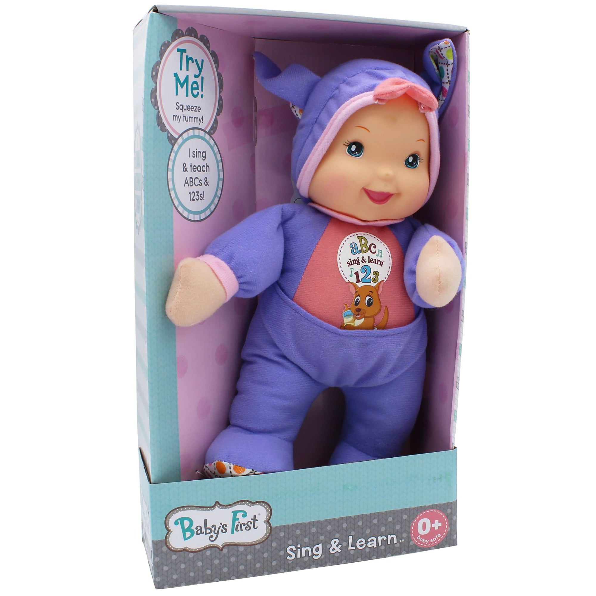 Baby's First Sing & Learn Purple Kangaroo Toy Doll - All Ages