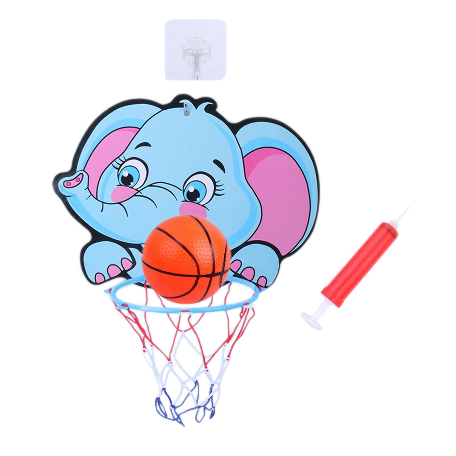 Kids Basketball Hoop Outdoor Indoor Game Small Basket Ball Set for Toddler Children Adults Girls Boys Birthday Gifts Elephant