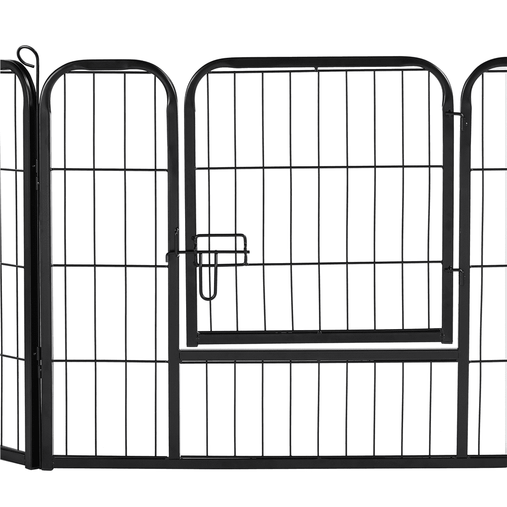Yaheetech Dog Playpen， Metal， 24''H 8 Panels， Black