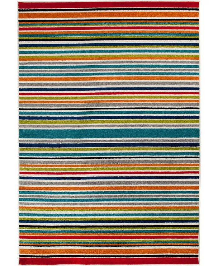 Portland Textiles Tropicana Santee Multi 3'3 x 5' Outdoor Area Rug