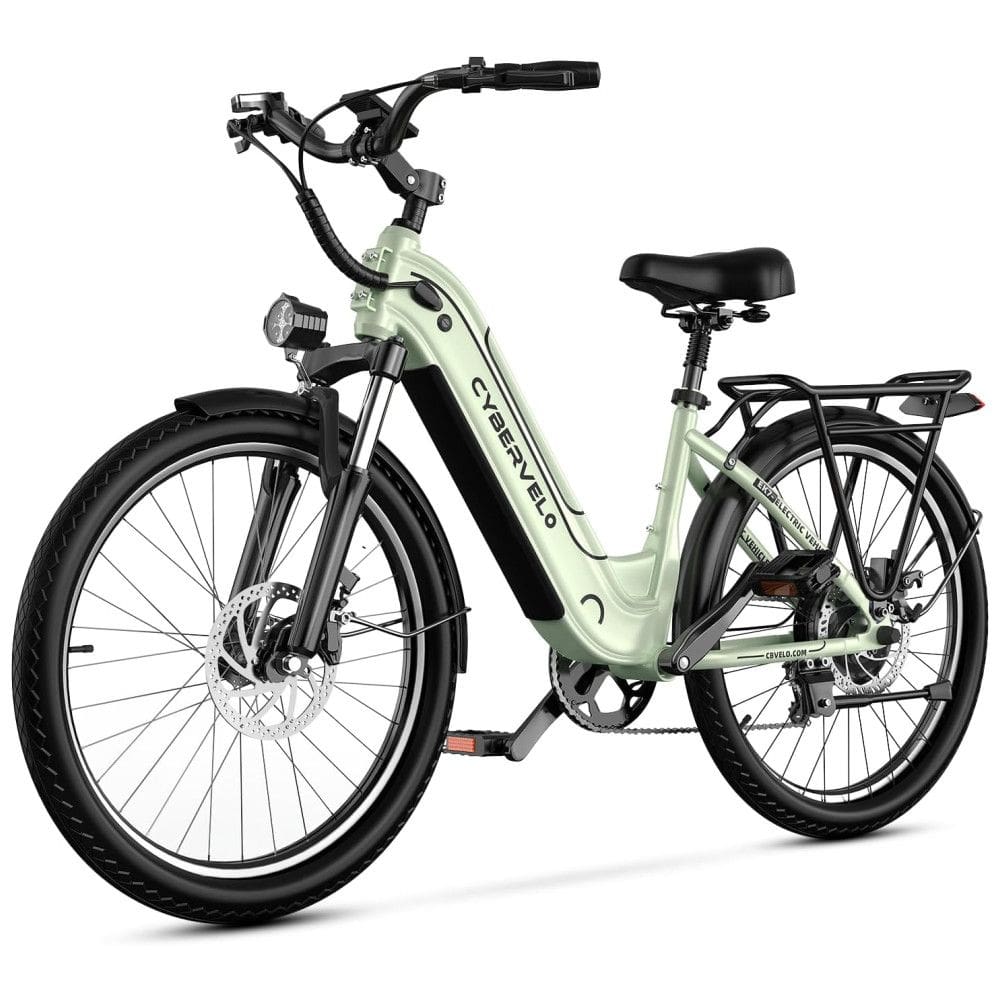 Bicicleta Elétrica Cybervelo EK7 1000W, 128 km de autonomia, suspensão ajustável, tela LCD, 26