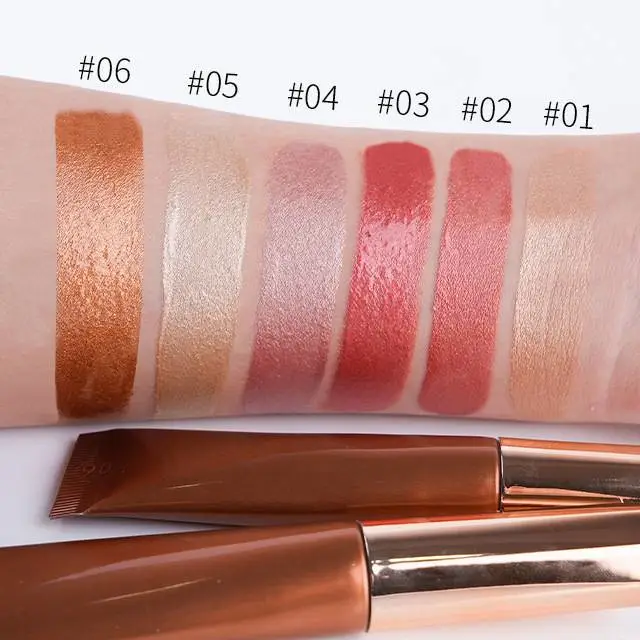 Custom Private Label 6 Shades Highlight Bronzer Stick with Sponge Tip