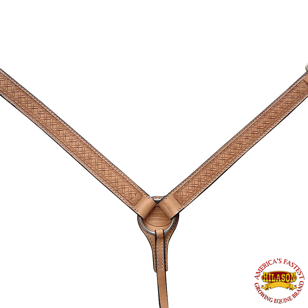 21BH Western Horse Breast Collar Tack American Leather Hand Tool Hilason