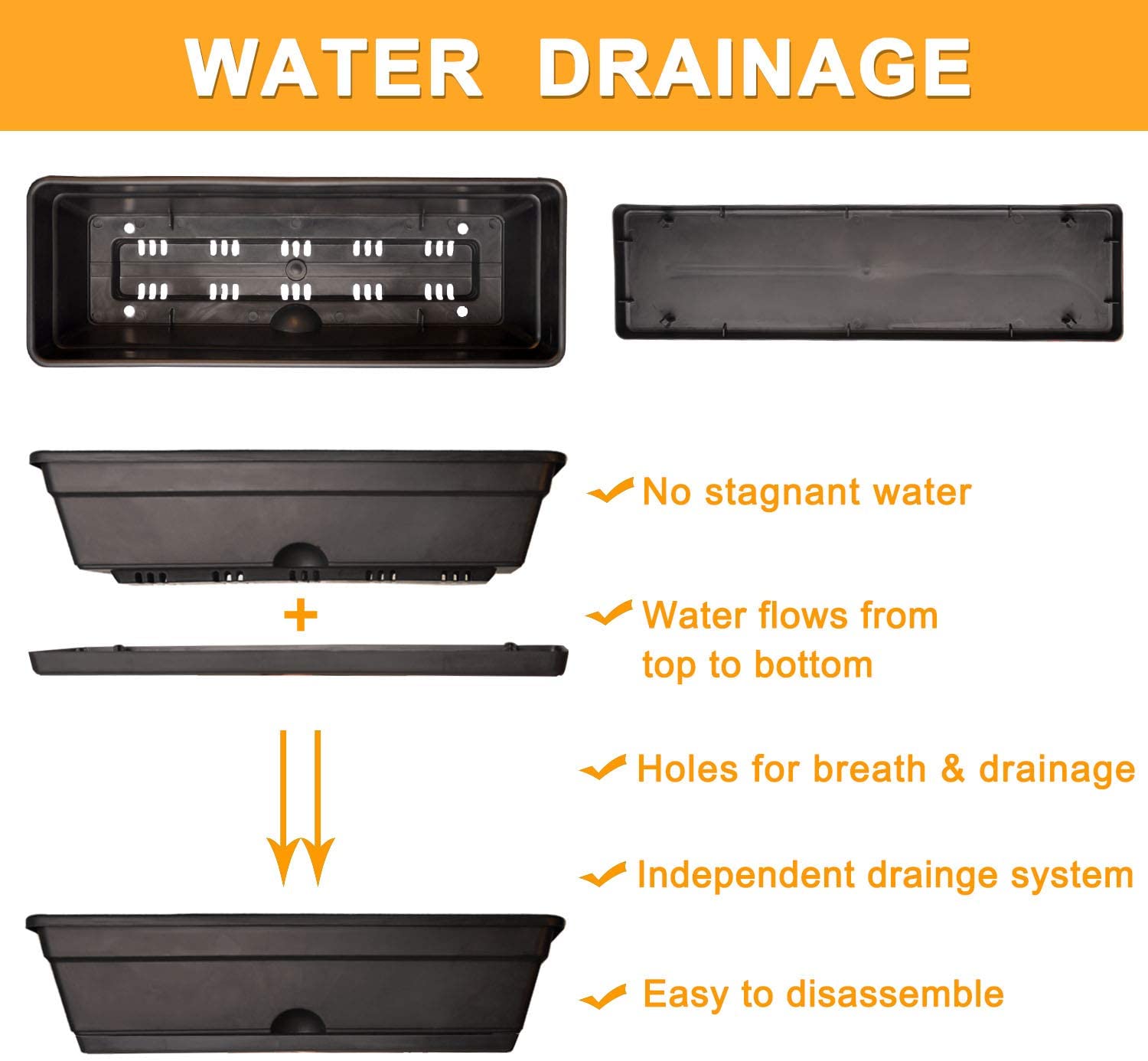 CERBIOR Vertical Planter Outdoor Garden Wall Elevated Raised Bed Flower Herbs，Black