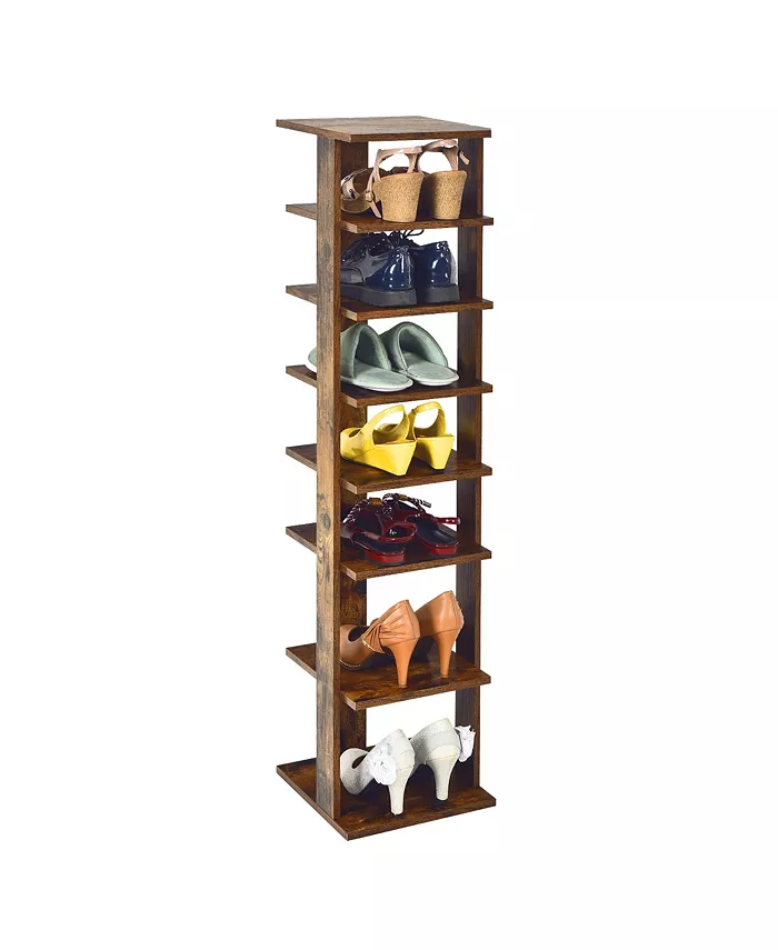 Costway 7-Tier Shoe Rack Free Standing Shelf Storage Tower