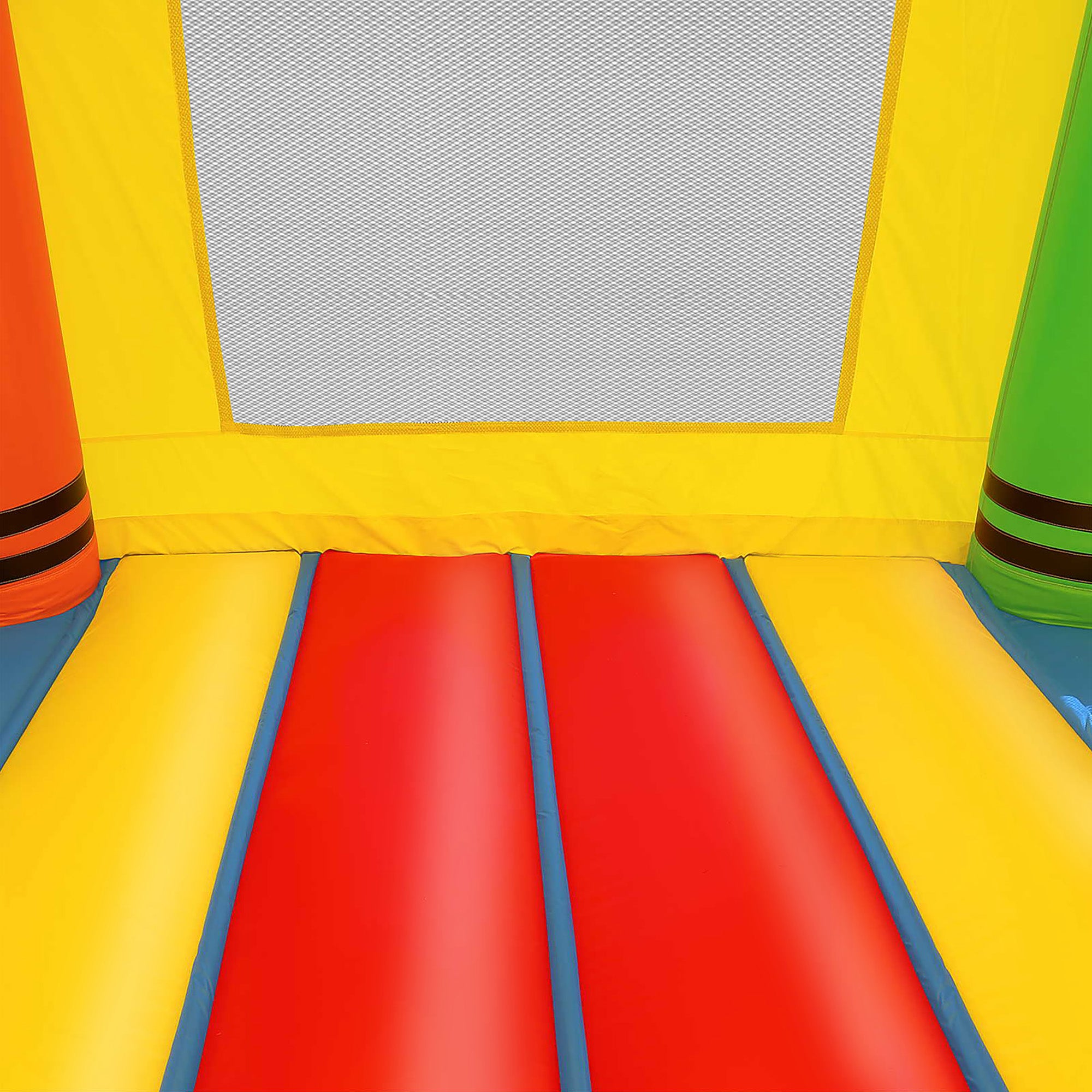 Cloud 9 Commercial Grade Crayon Castle Bounce House with Slide and Blower - 100% PVC 18' x 17' Inflatable Bouncer
