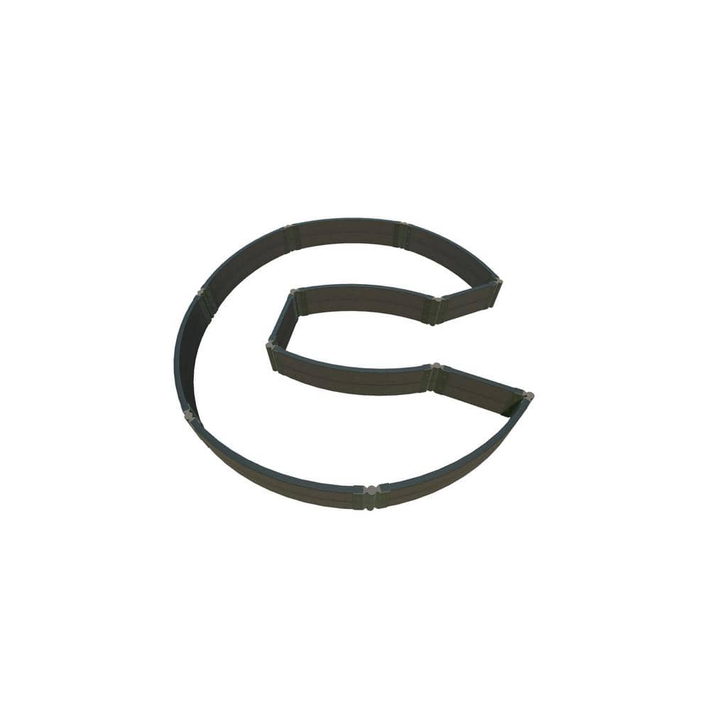 Frame It All 2 in. Weathered Wood Composite Profile: Keyhole Walk-In Raised Garden Bed- 2 Level 800002160