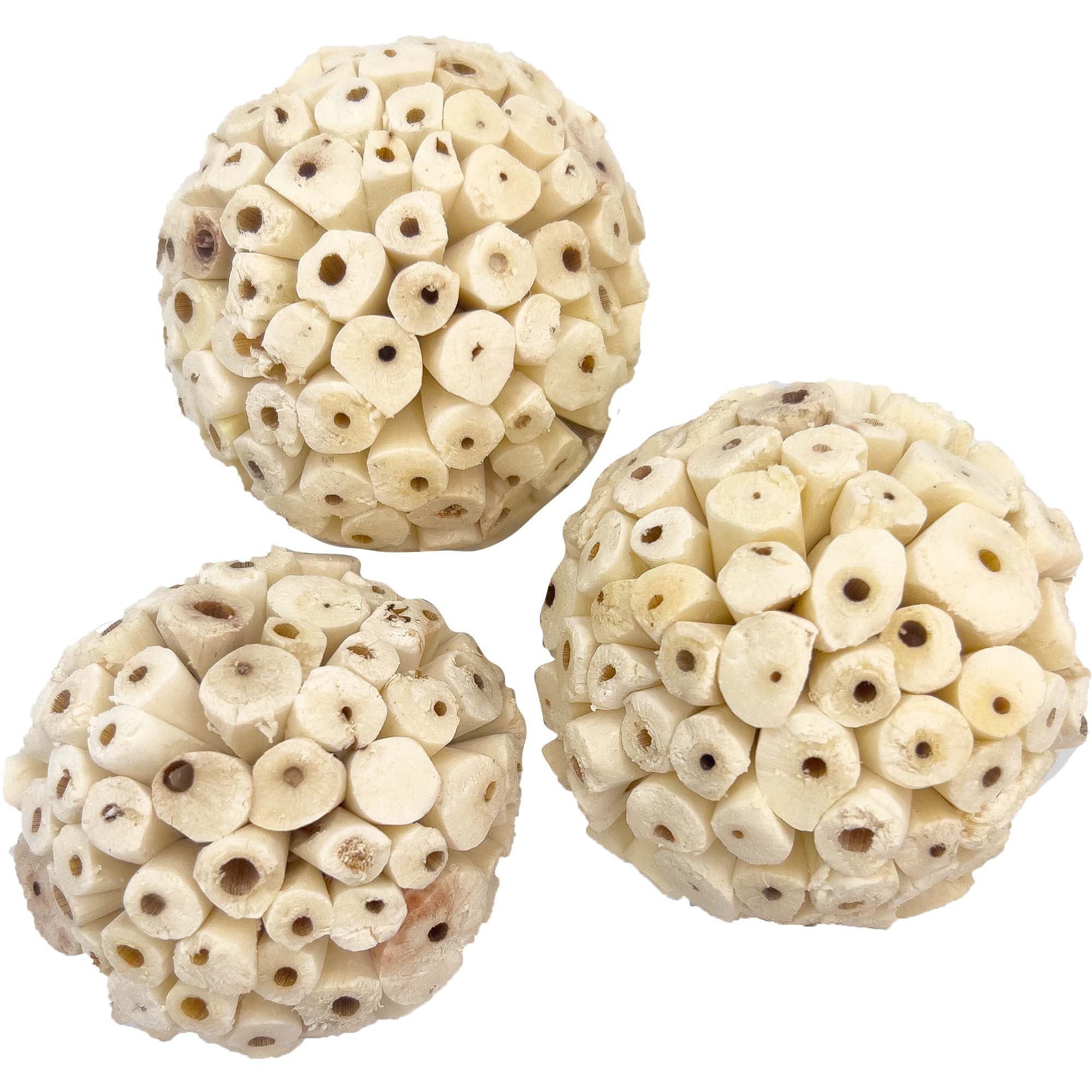 5101 Pk3 Big Sola Bird Balls 3.2 Inch Diameter MandM Bird Toys Natural Material Shredding