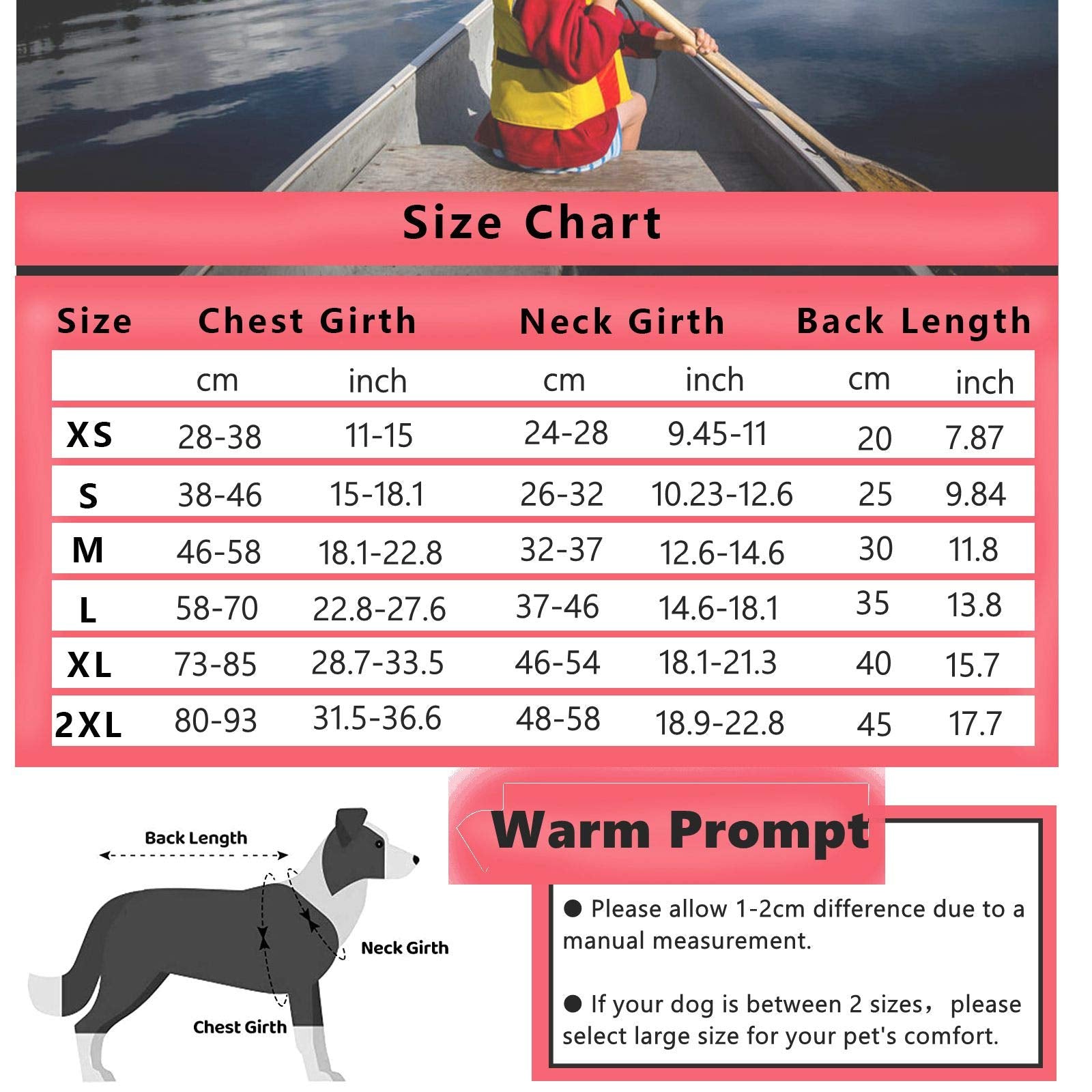 QBLEEV Dog Life Jacket Pet Life Vest for Swimming Pool Float Coat Swimsuits Flotation Device Life Preserver Belt Lifesaver Flotation Suit for Small Medium Large Dogs-L