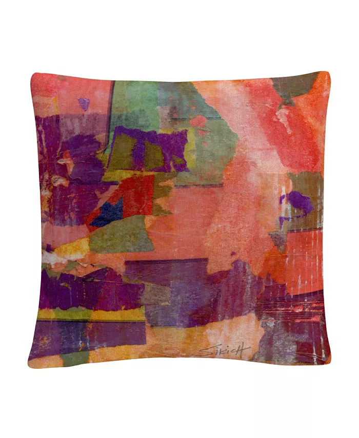 Baldwin Anthony Sikich Wanderings Colorful Shapes Composition Decorative Pillow， 16