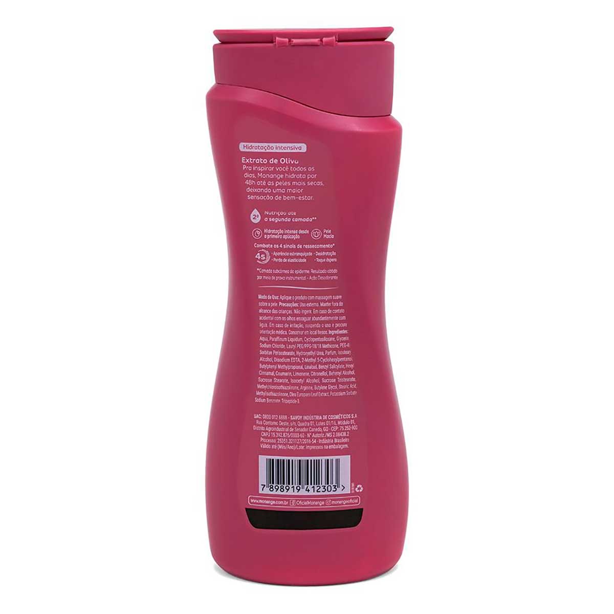 Hidratante Desodorante Monange Hidratacao Intensiva Extrato de Oliva 400ml