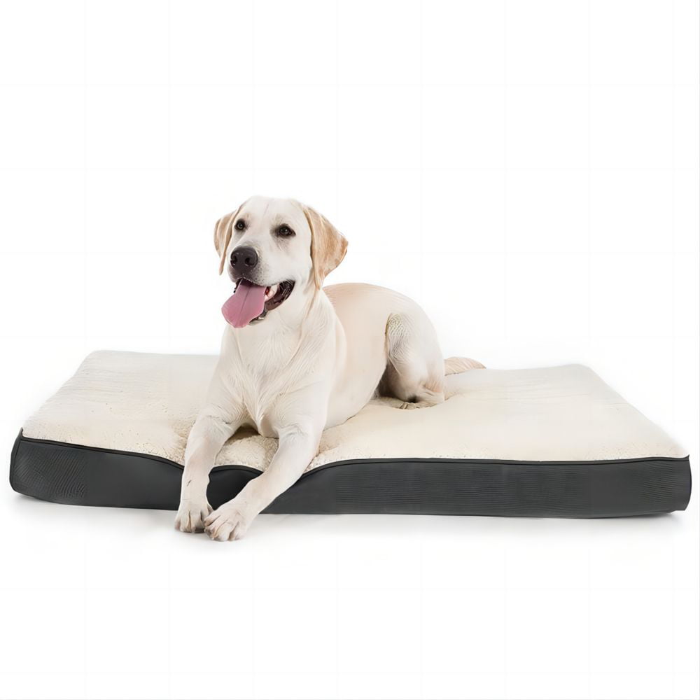 Dog Bed Orthopedic Egg-Crate Foam with Removable Washable Cover，Grey Medium 30