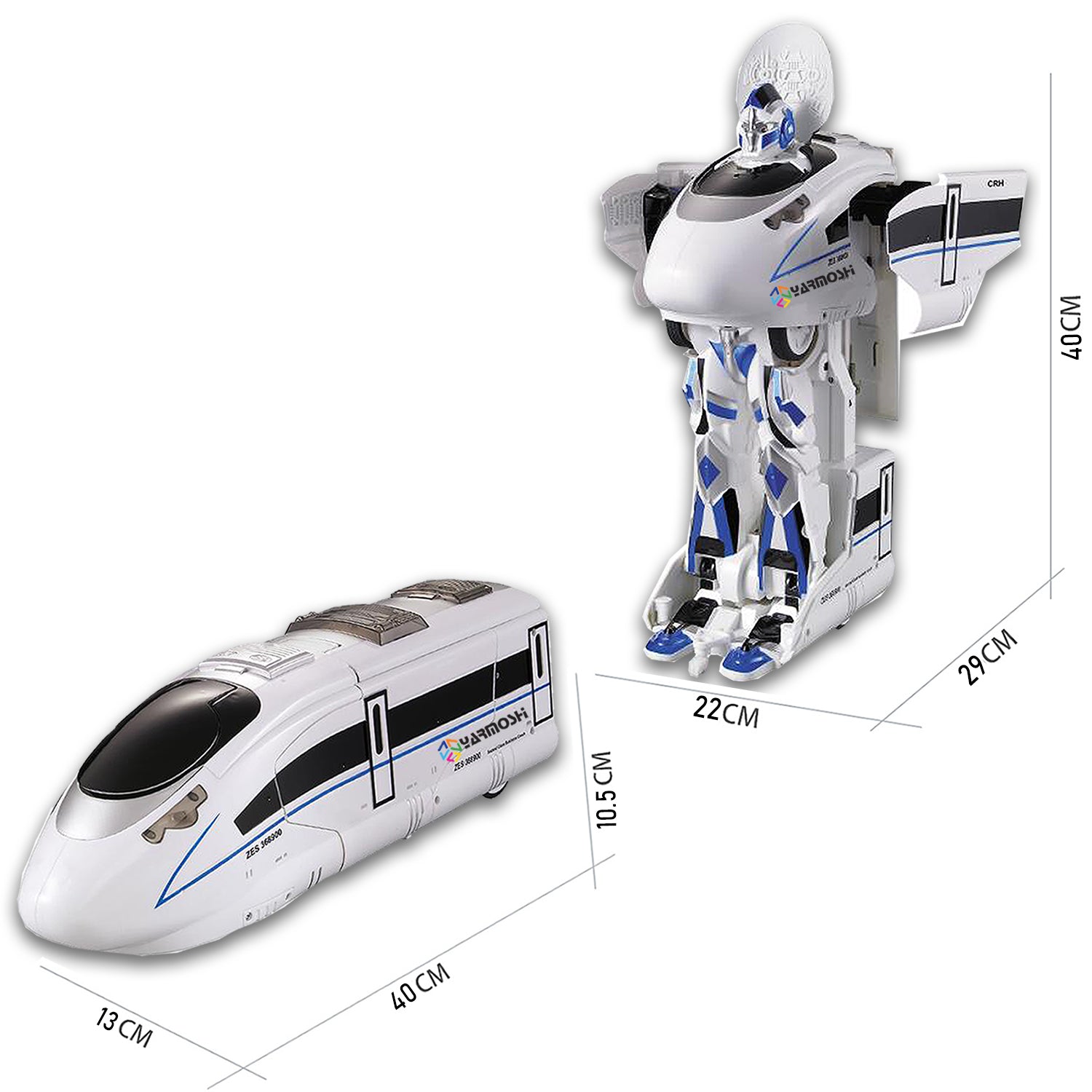 Yarmoshi Bullet Train High Speed Locomotive Robot Modern Voice Controlled Remote Control Gift for Kids Age 5+