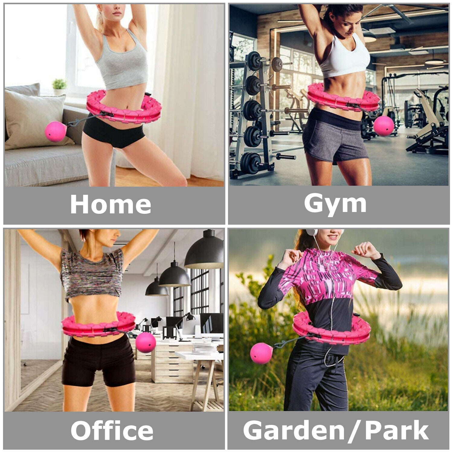 24 Knots Smart Hula Hoop Detachable Massage Exerciser Fitness