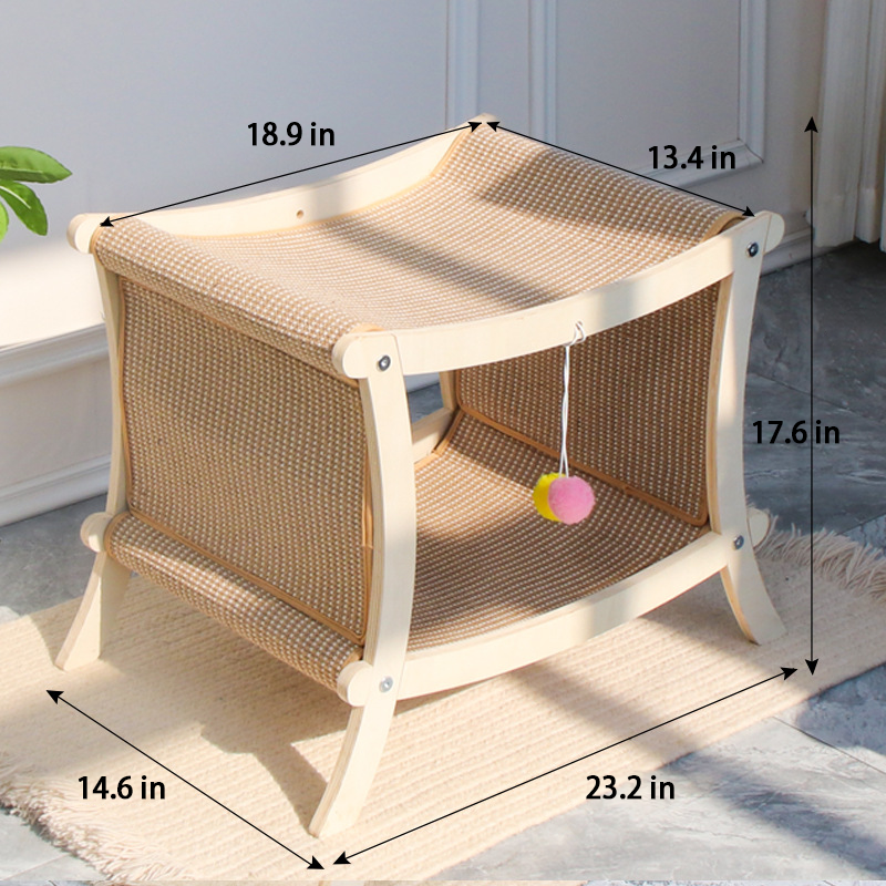 Cozy Climb Cat Bed | Double-Layer Scratcher – Sisal Play