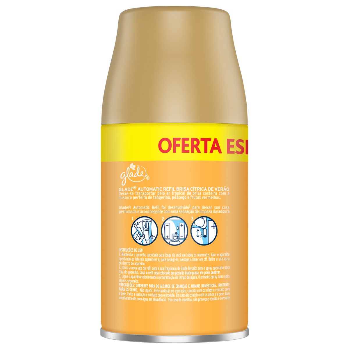 Desodorizador Glade Automatic Spray Refil Brisa Citrica de Verao 260ml Oferta Especial
