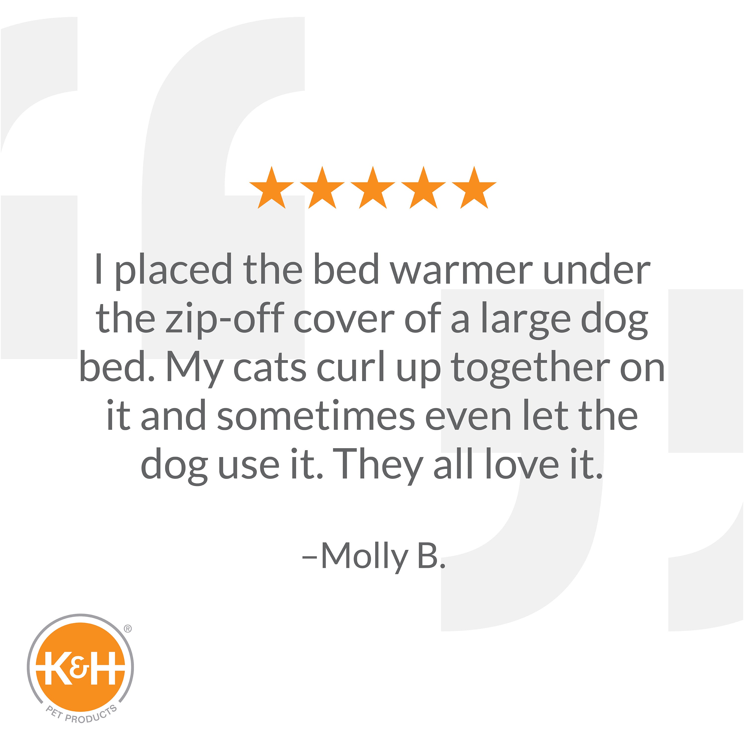 KandH Pet Products Pet Bed Warmer for Cats and Dogs Gray Small 8.5 X 9 Inches