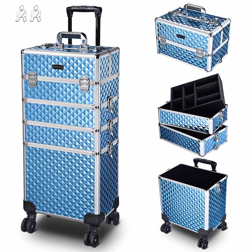Byootique 4 in 1 Rolling Makeup Case Nail Hair Tools Organizer
