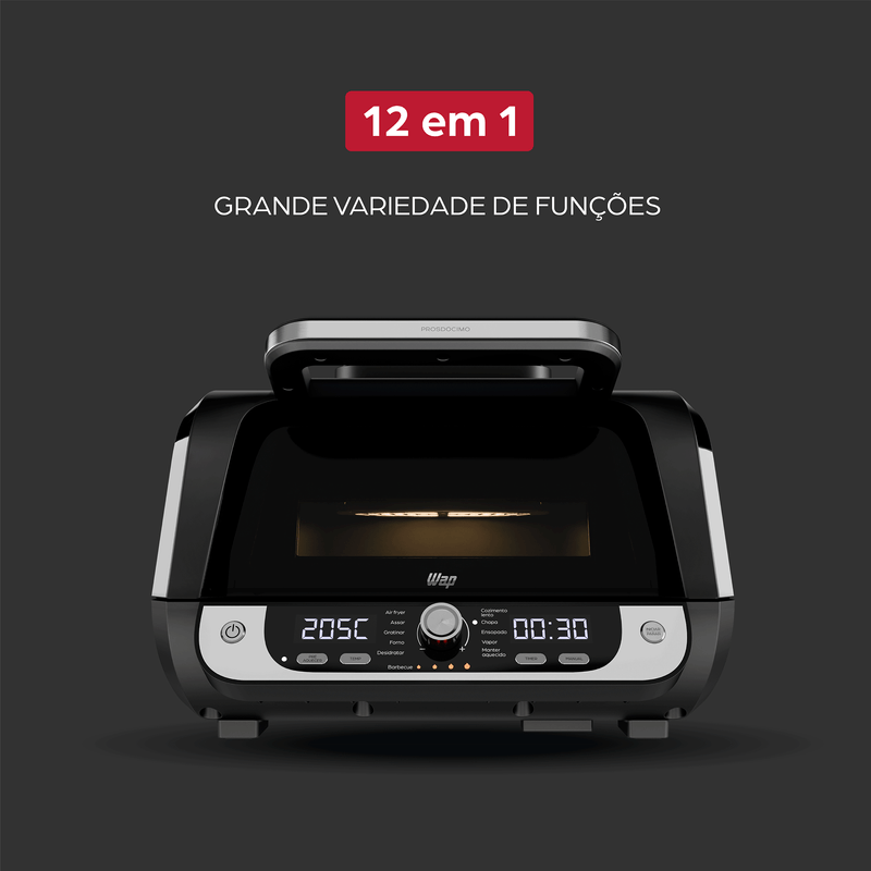 Fritadeira Elétrica WAP Air Fryer Barbecue Digital