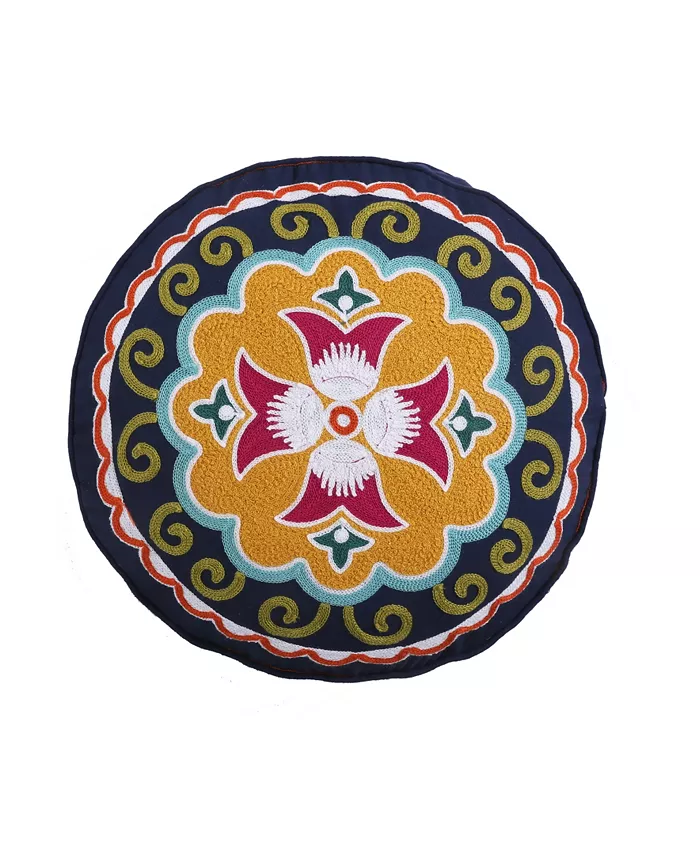 Levtex Amelie Boho Embroidered Decorative Pillow， 18