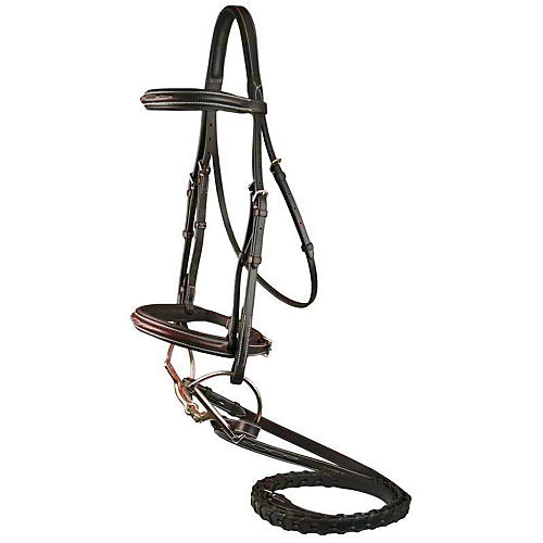 DaVinci Fancy Raised Comfort Bridle Horse Chestnut