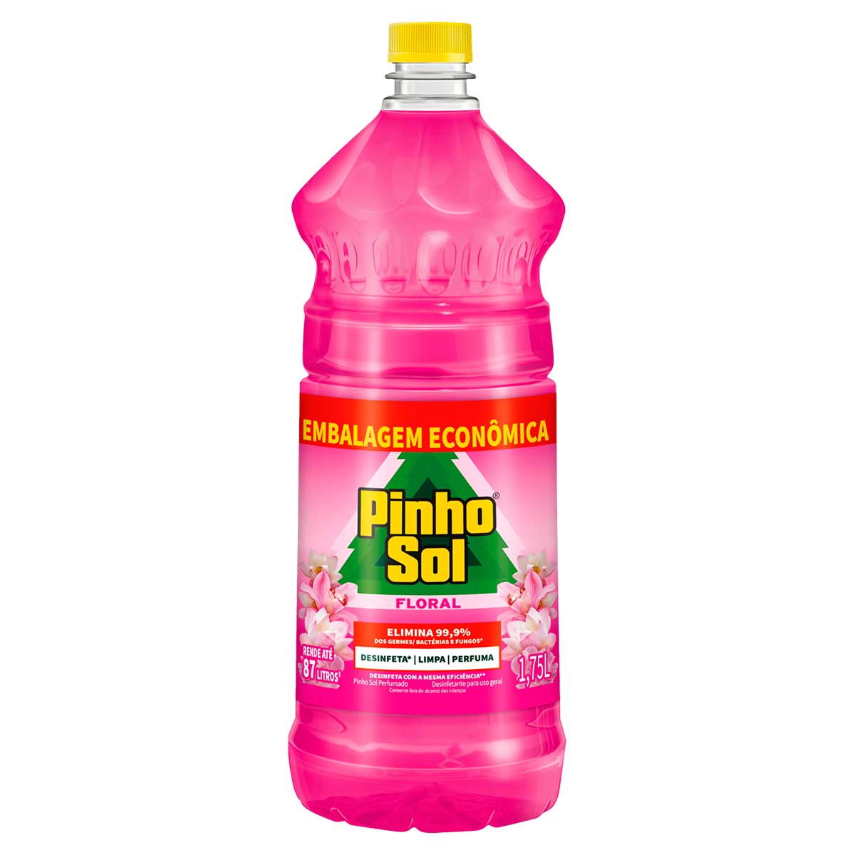 Desinfetante Perfumado Floral Pinho Sol Frasco 1,75l Embalagem Economica